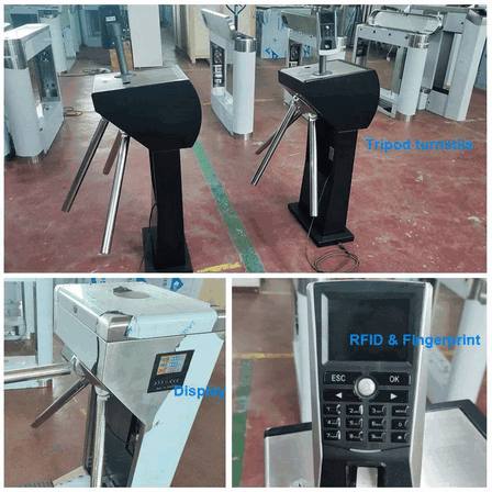 Turnstile Tripod Face Recognition Gym Fitness Center Akses Kontrol Wajah Member